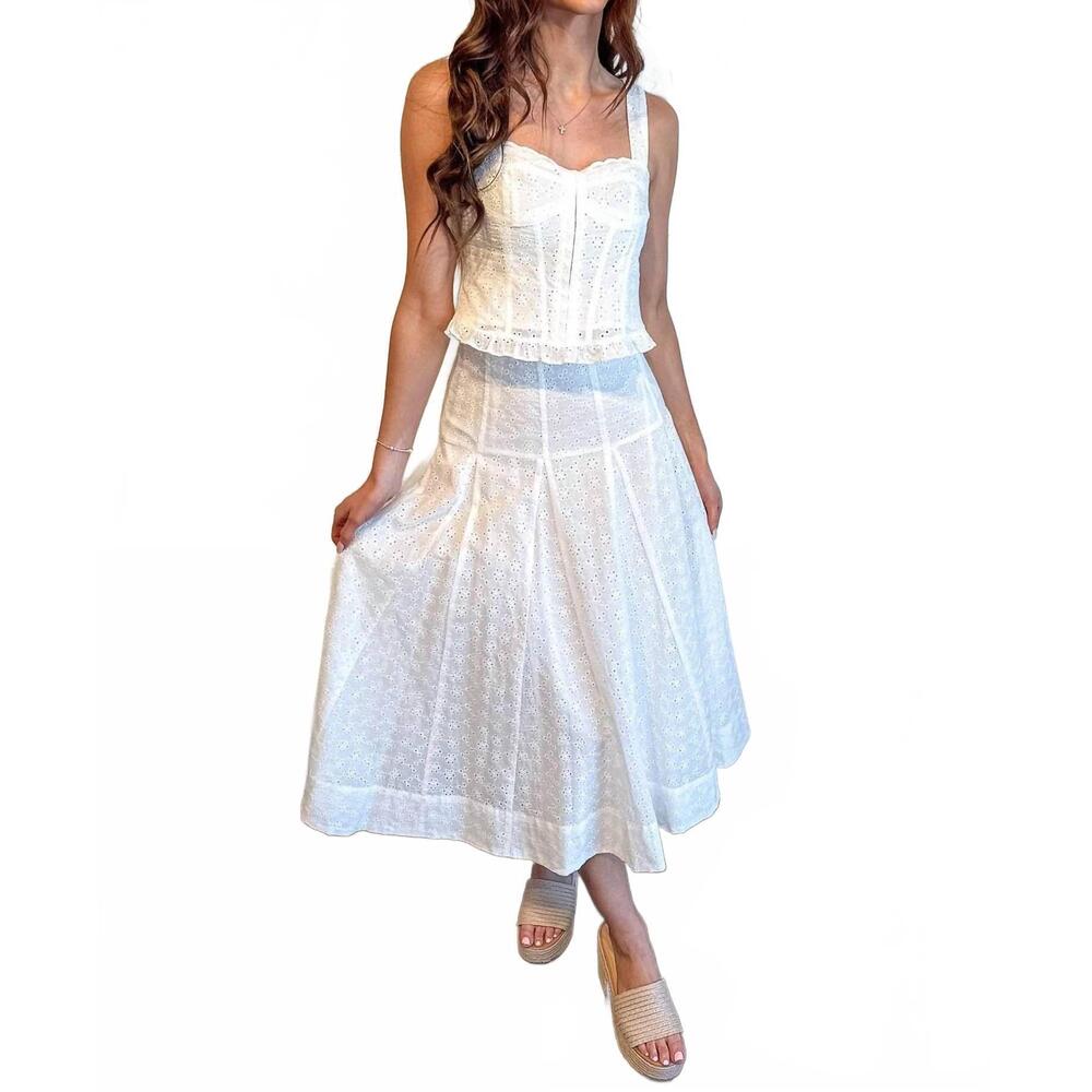 NEW ADELINE sayla maxi skirt in white